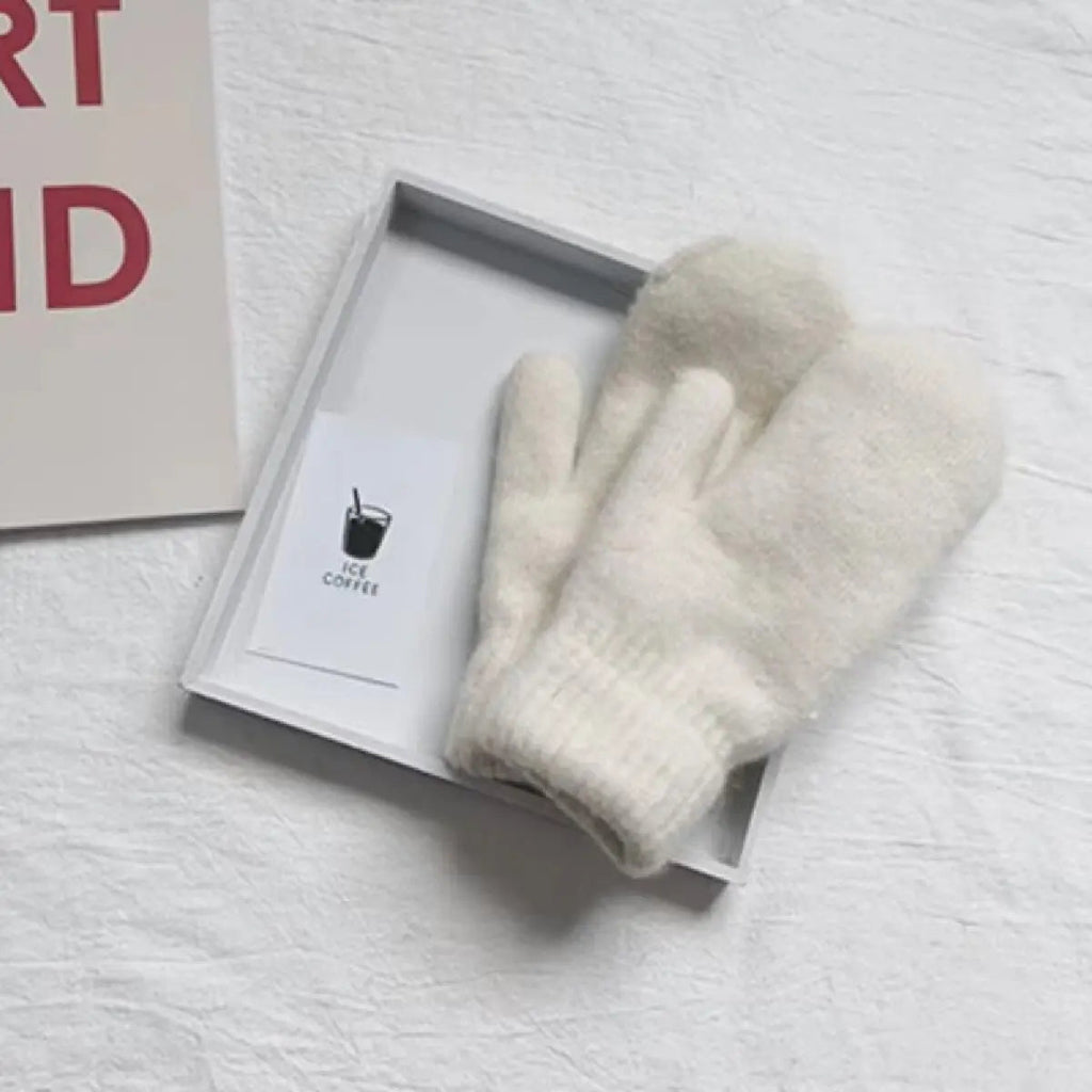 Cashmere Knit Mittens Winter for Women