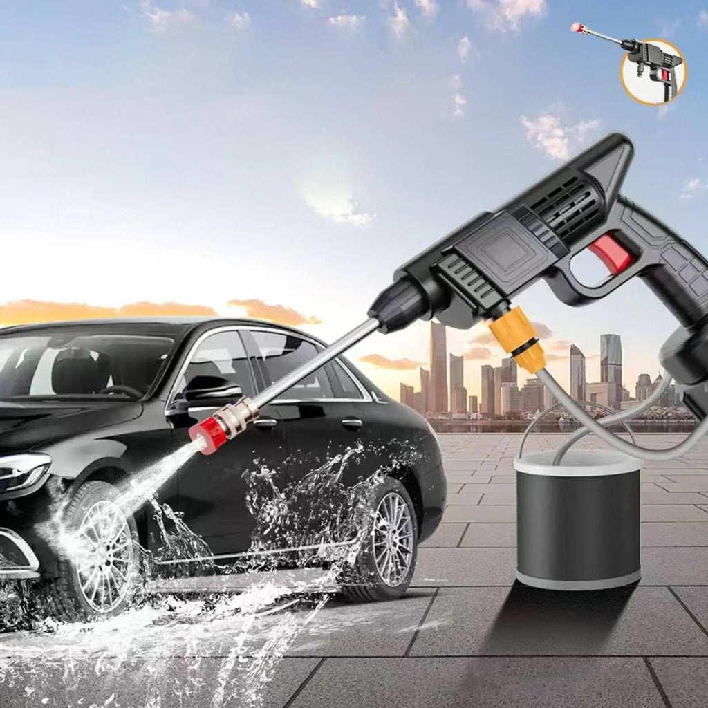 Cordless Portable High Pressure Spray Water Gun Set | Ideal for Cleaning Cars, Patios & Garden Furniture