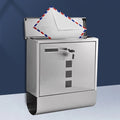 Large Heavy Duty Wall Mounted Vertical Home Metal Lockable Mailbox